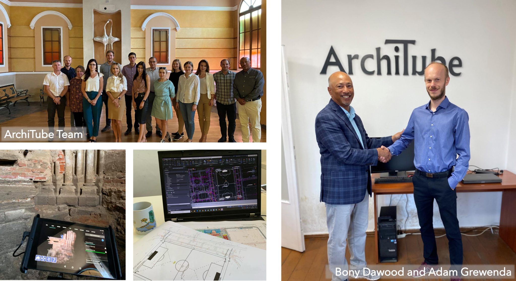 Collage of ArchiTube Team with Bony Dawood